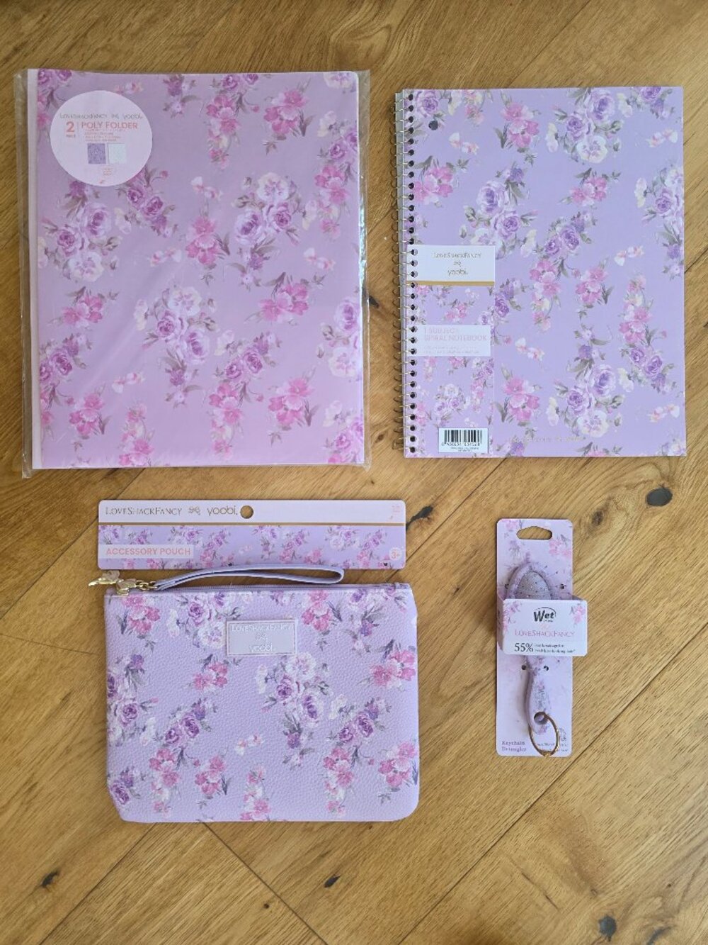LoveShackFancy Target folder notebook Planner hari brush happy thoughts purple